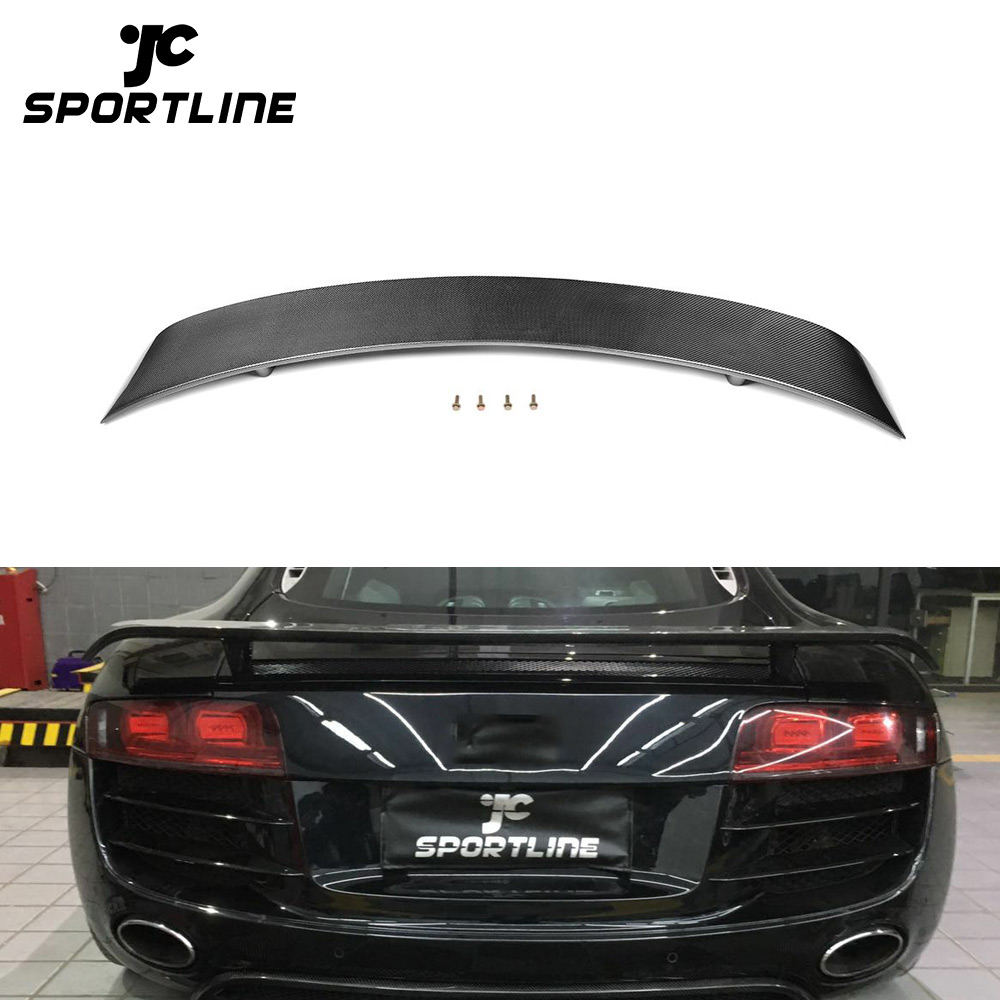 Boots - CFカーボンファイバーリアブーツスポイラーウィング アウディR8 GT V8 V10 2008-2014用