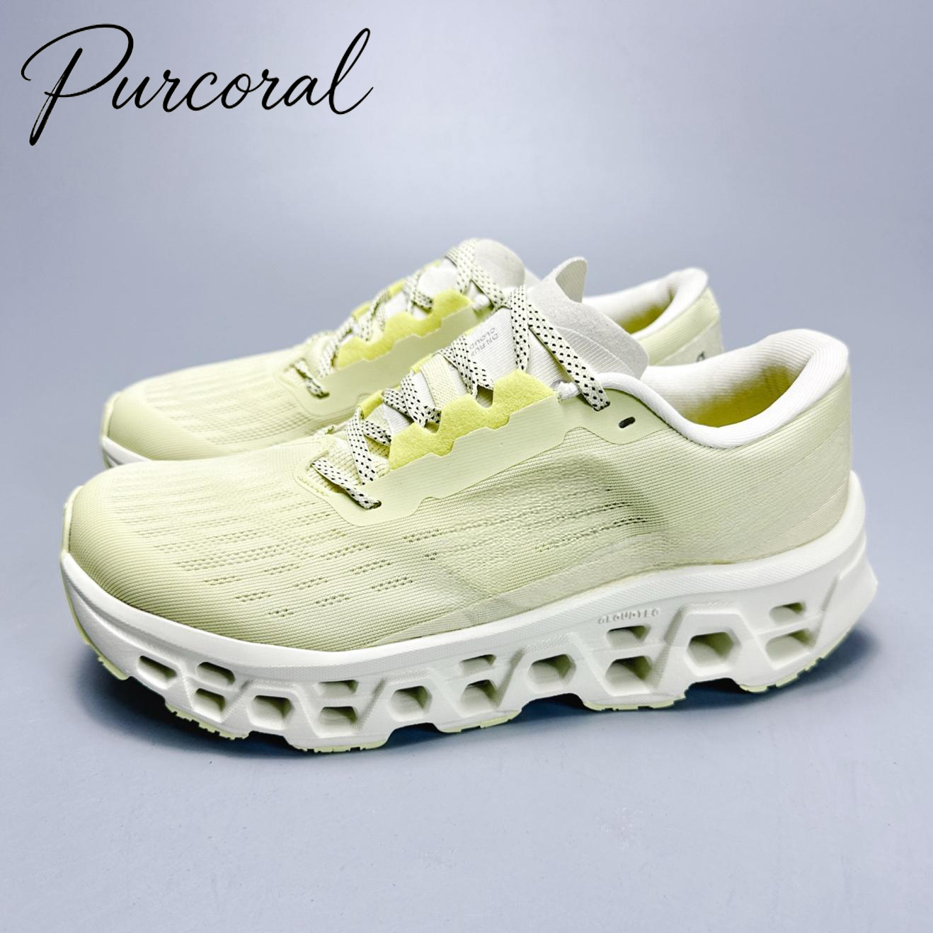 Breathable Mesh Athletic Shoes - Purcoral 2027 新作 レディース 通気性ニットメッシュ ランニングシューズ、くり抜きデザインのソール、衝撃吸収、滑り止め、アウトドア