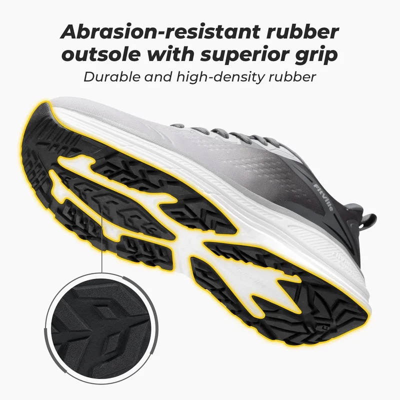 フィットビル メンズ スポーツスニーカー。つま先部分が広く設 - Wide Toe Box Running Sneakers のレビューと価格