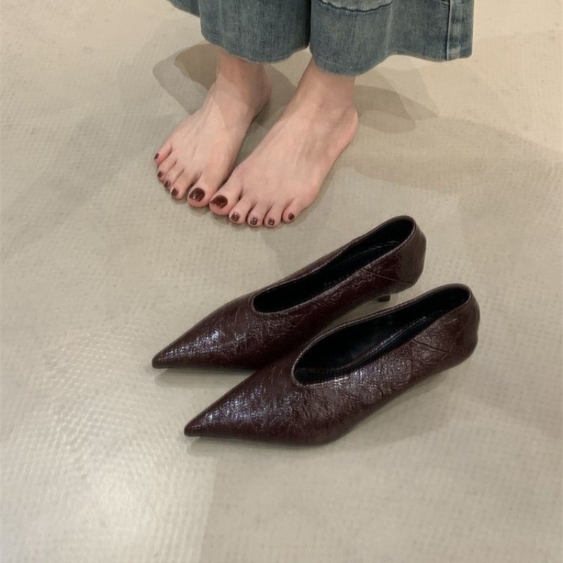 2025年秋新作 通勤風 フラットヒール 浅口 ポインテッド - Women'S Shoes のレビューと価格