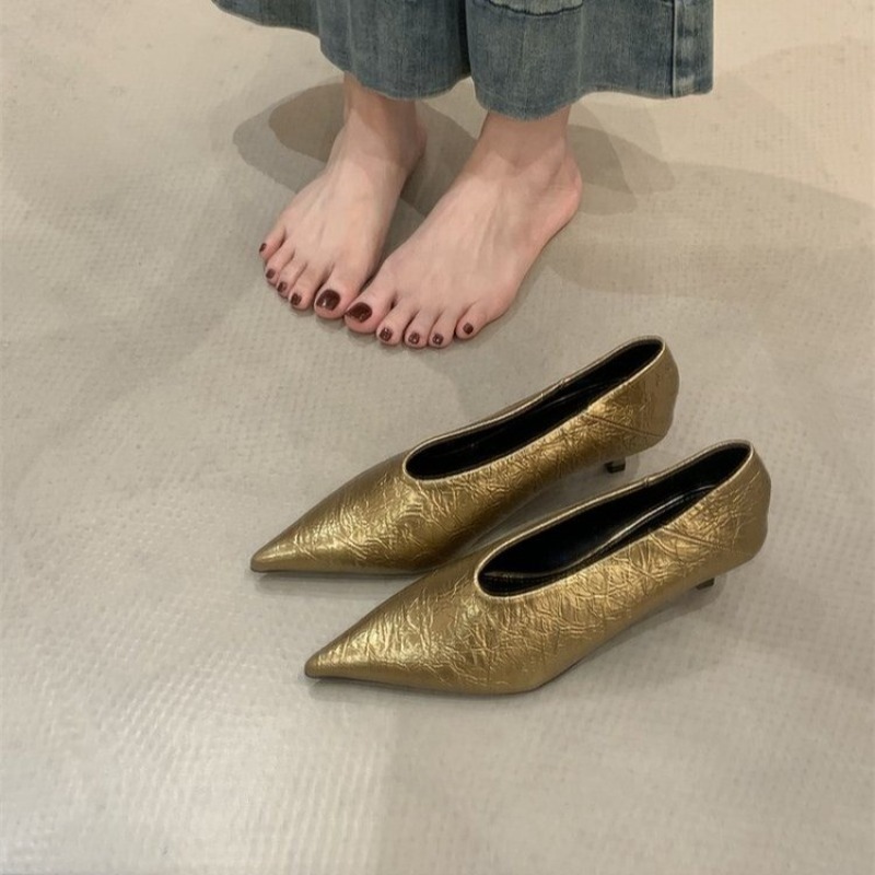 2025年秋新作 通勤風 フラットヒール 浅口 ポインテッド - Women'S Shoes のレビューと価格